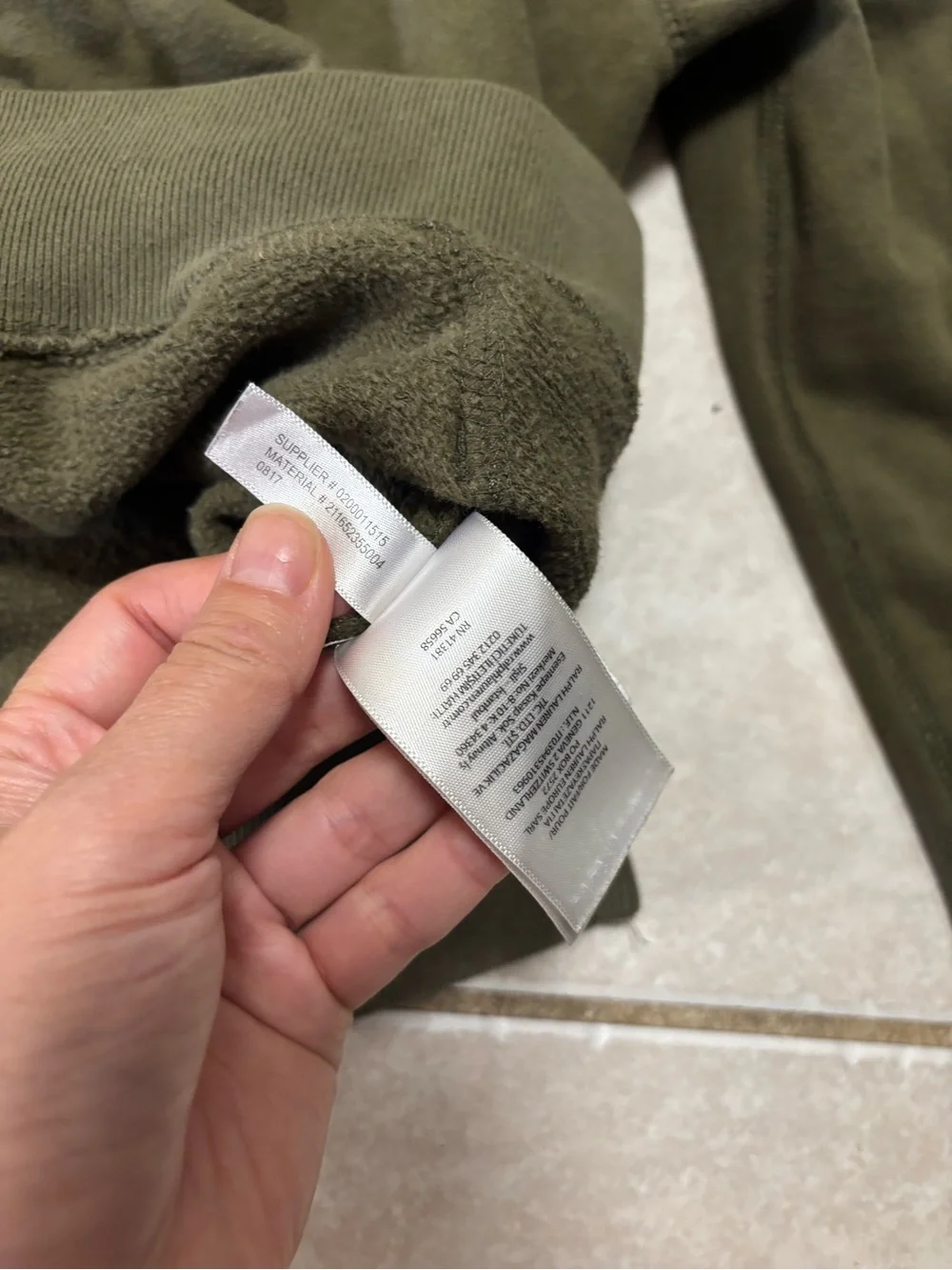 Ralph Lauren women’s Olive Green Full-Zip Hoodie
